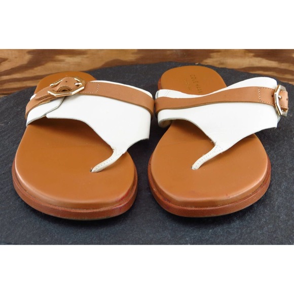 Cole Haan Grandos Sz 7 B Brown Flip Flop Synthetic Women Sandals W14563 - Picture 2 of 9